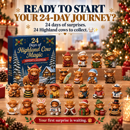 24 Days of Highland Cow Advent Calendar