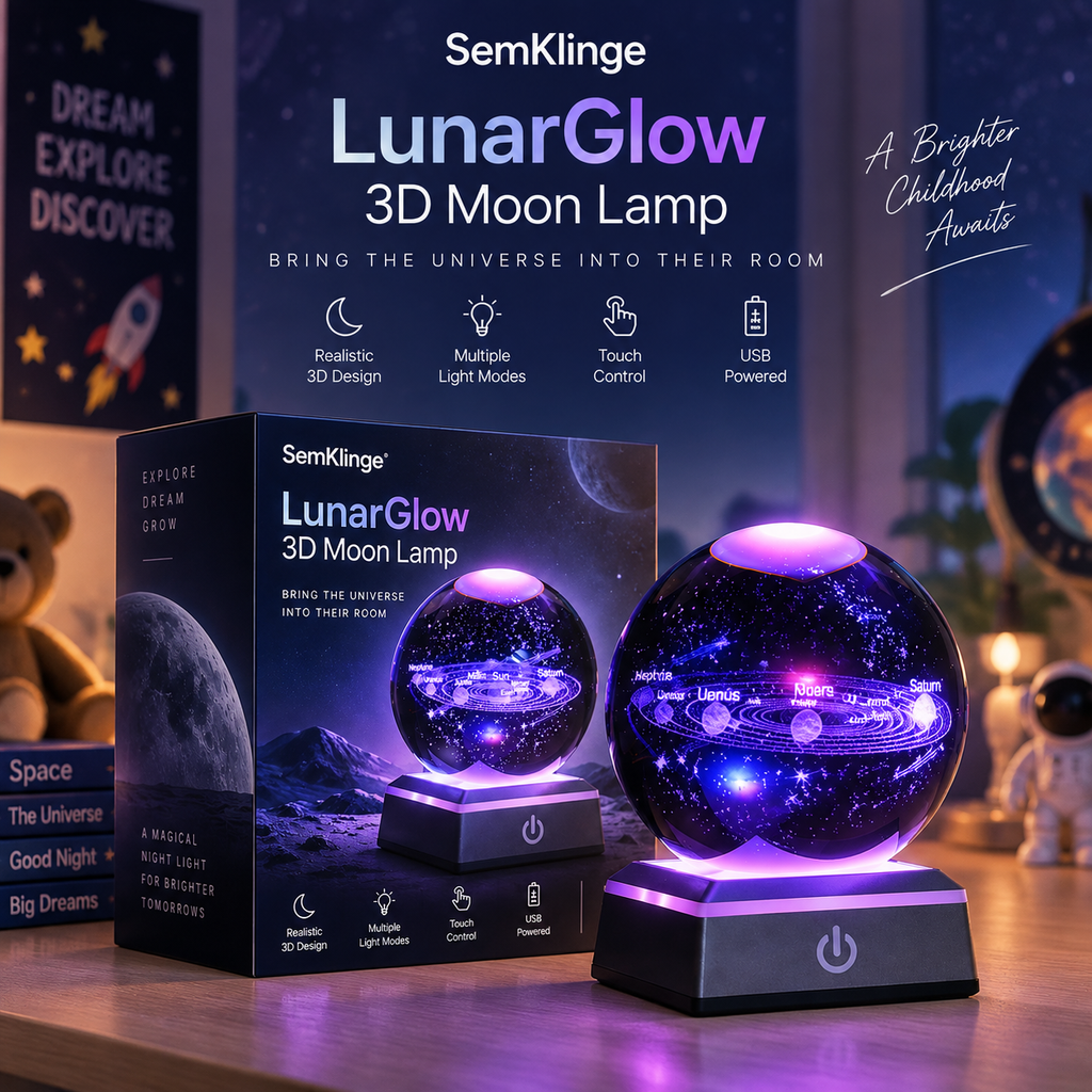 SemKlinge LunarGlow 3D Moon Lamp