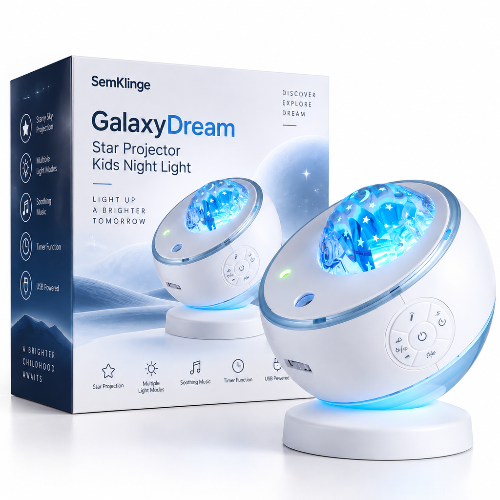 SemKlinge GalaxyDream Star Projector Kids Night Light