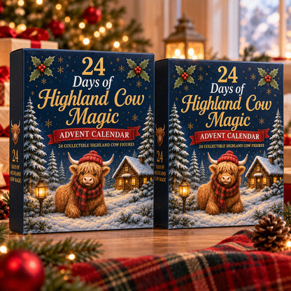 24 Days of Highland Cow Advent Calendar