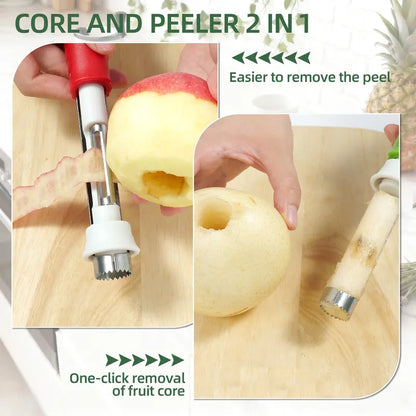 ⏰2-in-1 Apple Corer & Peeler – Stainless steel – 95K+ sold – perfect for quick fruit prep – easy to use and clean ✨🥧🍏