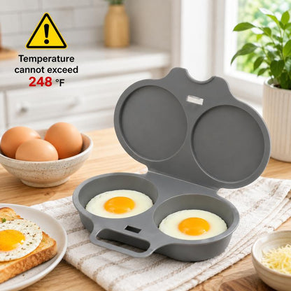 🍳 2-Egg Microwave Poacher – Easy Dual-Cavity Breakfast Cooker🍳