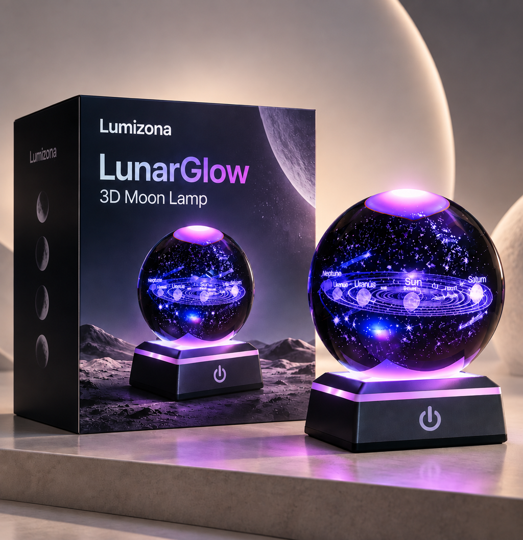 Lumizona LunarGlow 3D Moon Lamp
