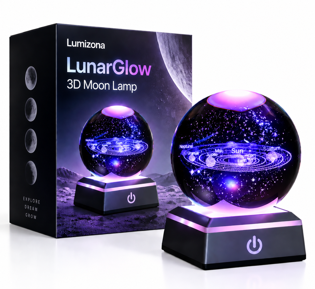 Lumizona LunarGlow 3D Moon Lamp