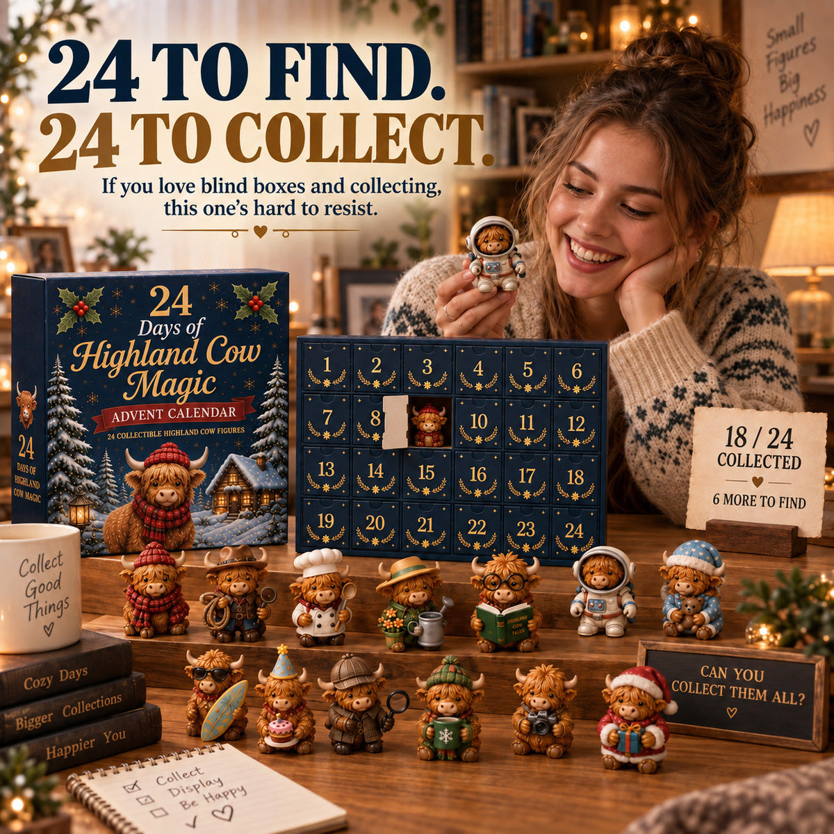 24 Days of Highland Cow Advent Calendar