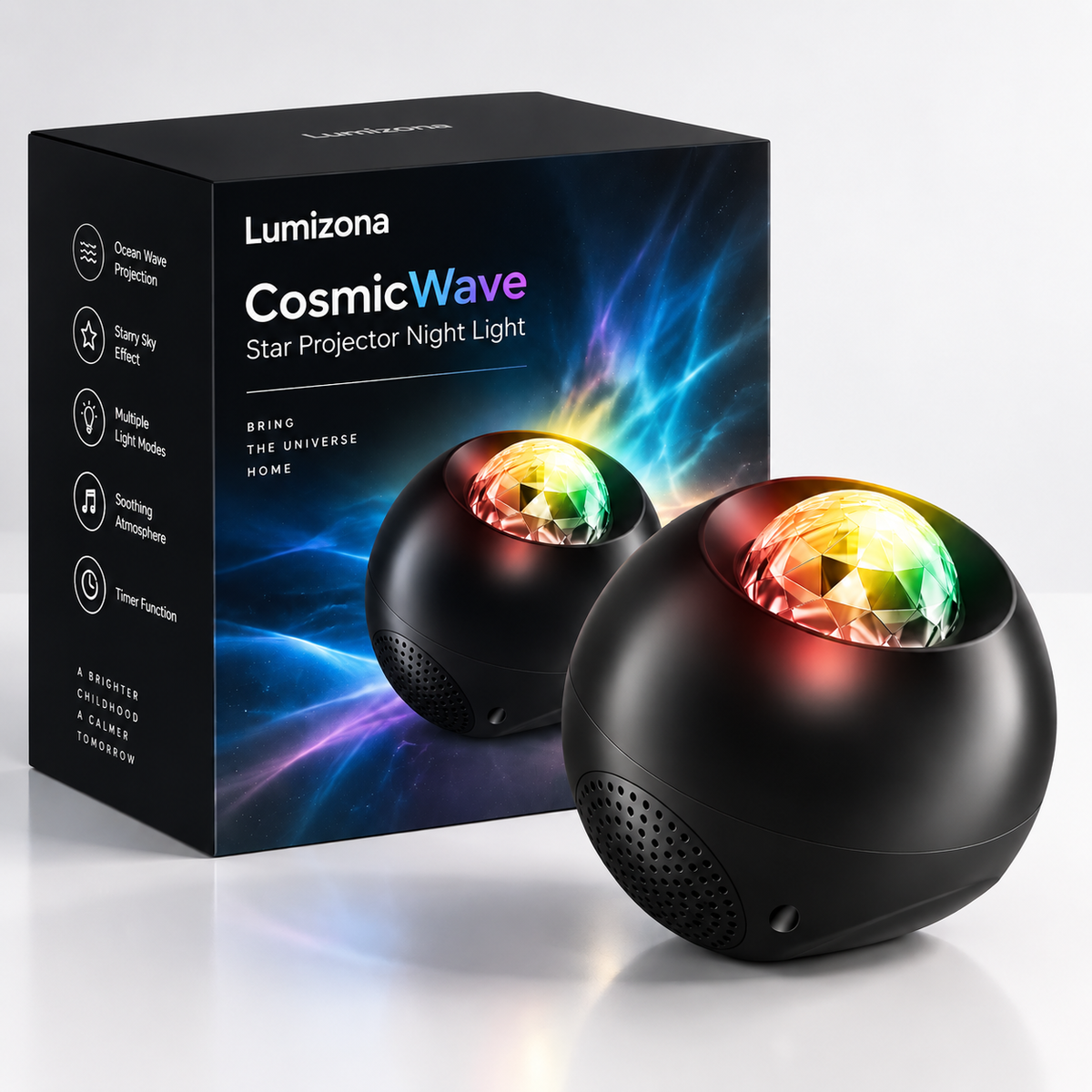 Lumizona CosmicWave Star Projector Night Light