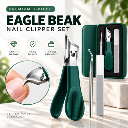 Premium 3-Piece Eagle Beak Nail Clipper Set