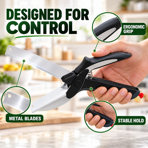✂️ 2 in 1 Cutting Board Scissors – Cut, Snip & Prep With Ease 🍳