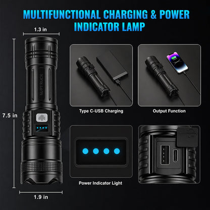 EXCLUSIVE 70% OFF 🔥VERSION 2.0 Super Bright Ultimate Survival Flashlight|3M+ Sold Worldwide ️🏆80X Brighter Beam|120-Hour Battery |Advanced COB LEDs