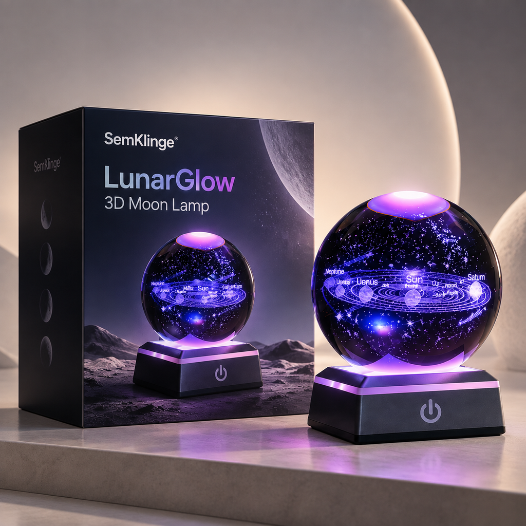SemKlinge LunarGlow 3D Moon Lamp
