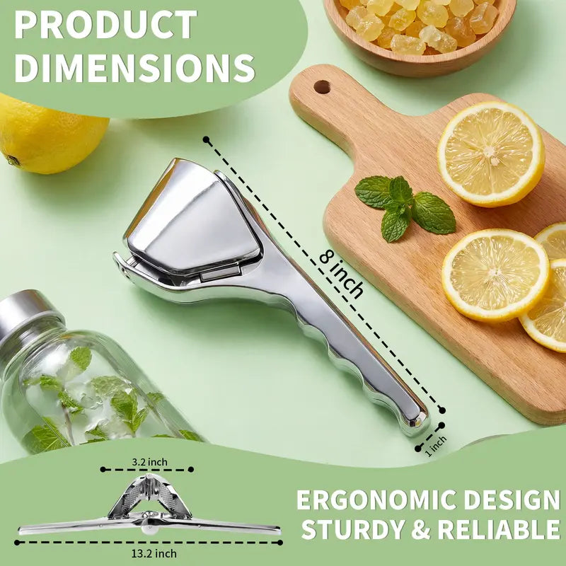 Stainless Steel Citrus Juicer - Handheld Manual Juicer Squeezer with Handles