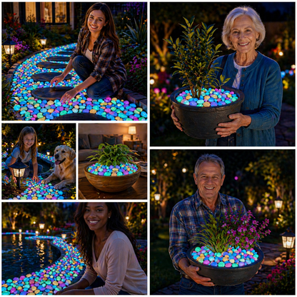 Colorful Glow-in-the-Dark Garden Stones🔥