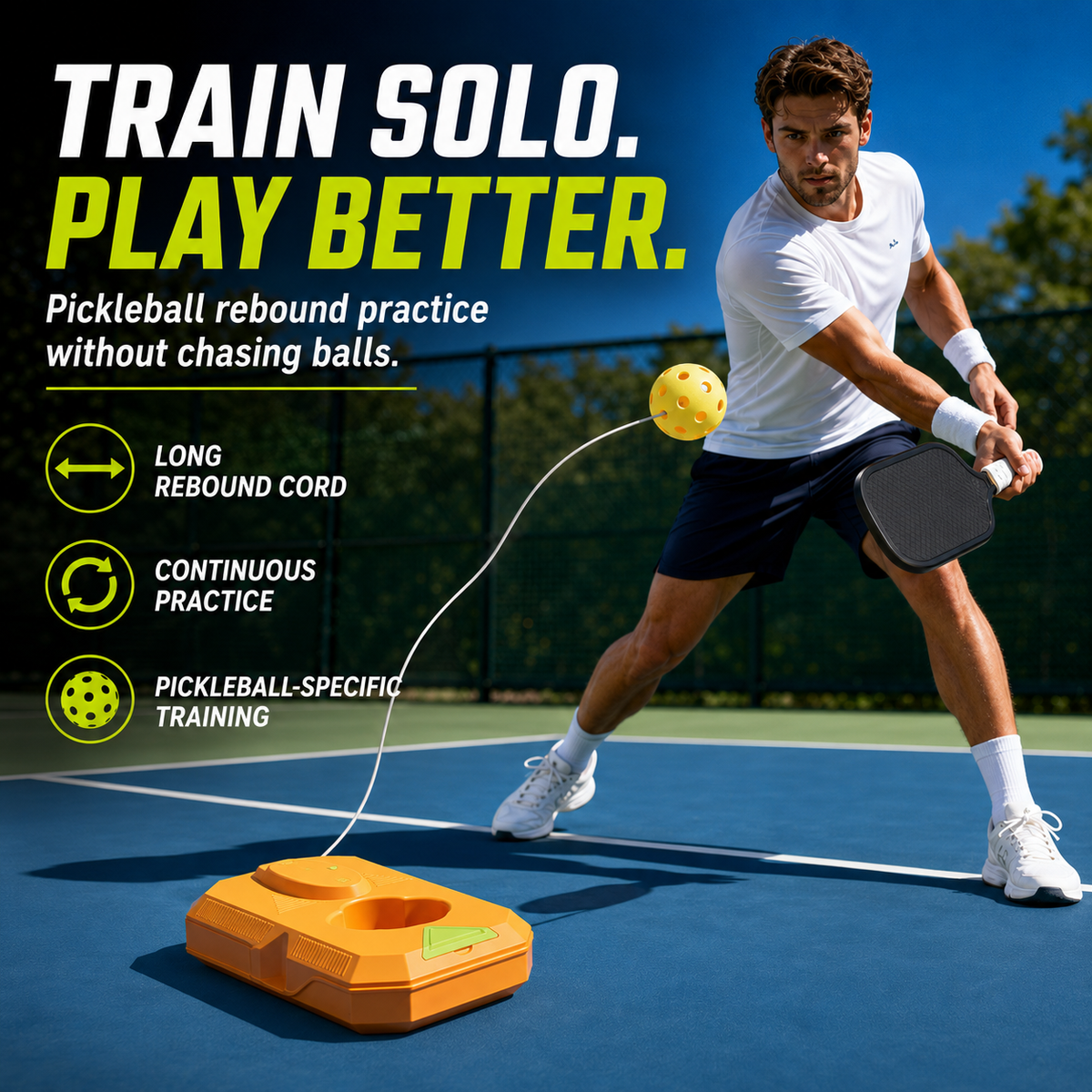 Pickleball Rebound Trainer – Portable Practice Set