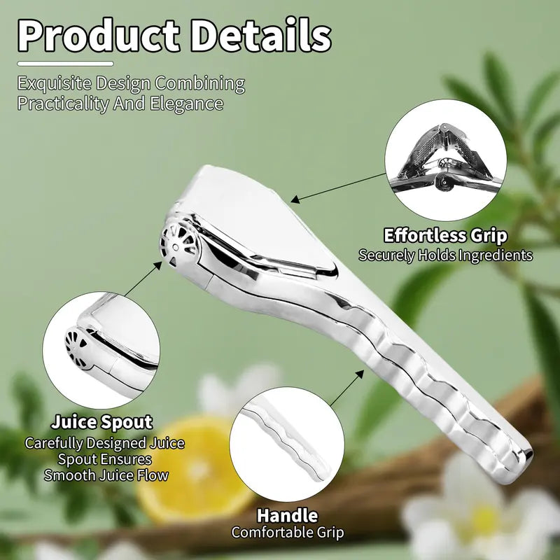 Stainless Steel Citrus Juicer - Handheld Manual Juicer Squeezer with Handles