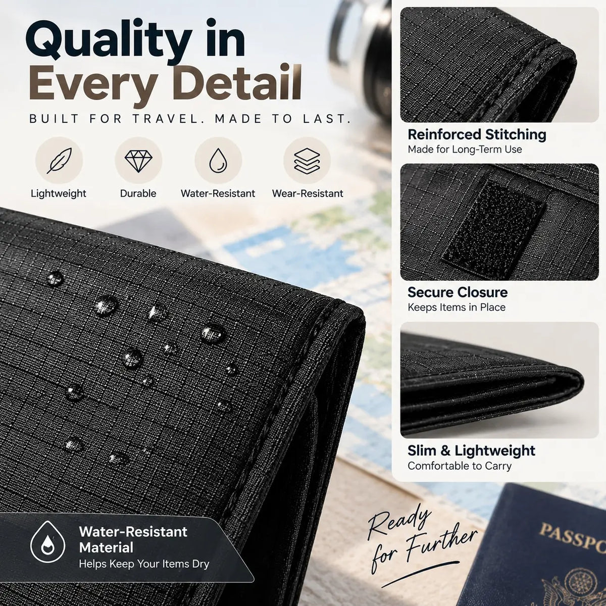 Anti‑Theft Passport Pouch, Multifunctional Phone and ID Waist Pouch🎒