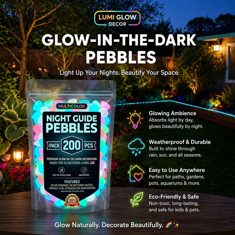 Colorful Glow-in-the-Dark Garden Stones🔥
